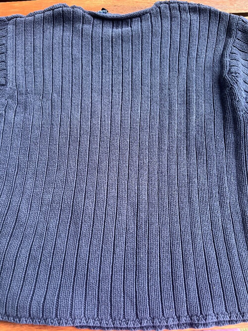 VTG GAP sweater women's cotton navy XL fisherman ribbed long sleeve preppy